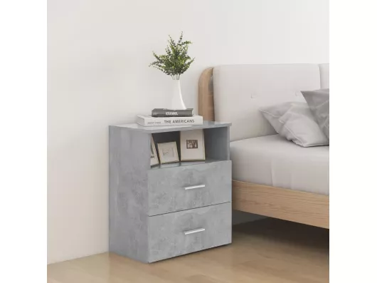 Kauf Unique Nachttische 2 Stk. Betongrau 50x32x60cm