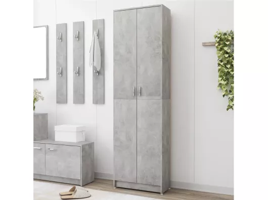 Kauf Unique Garderobenschrank Betongrau 55x25x189 cm Holzwerkstoff
