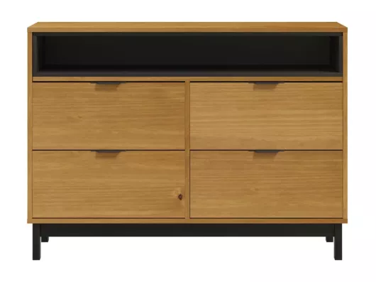Kauf Unique Schubladenschrank FLAM 110x40x80 cm Massivholz Kiefer Rabatt