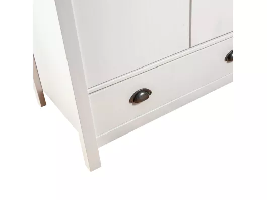 Kauf Unique Kleiderschrank mit 2 Türen Hill Weiß 89x50x170 cm Kiefernholz Günstig kaufen