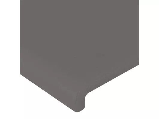 Kauf Unique LED Kopfteil Grau 203x16x118/128 cm Kunstleder Großer Ausverkauf