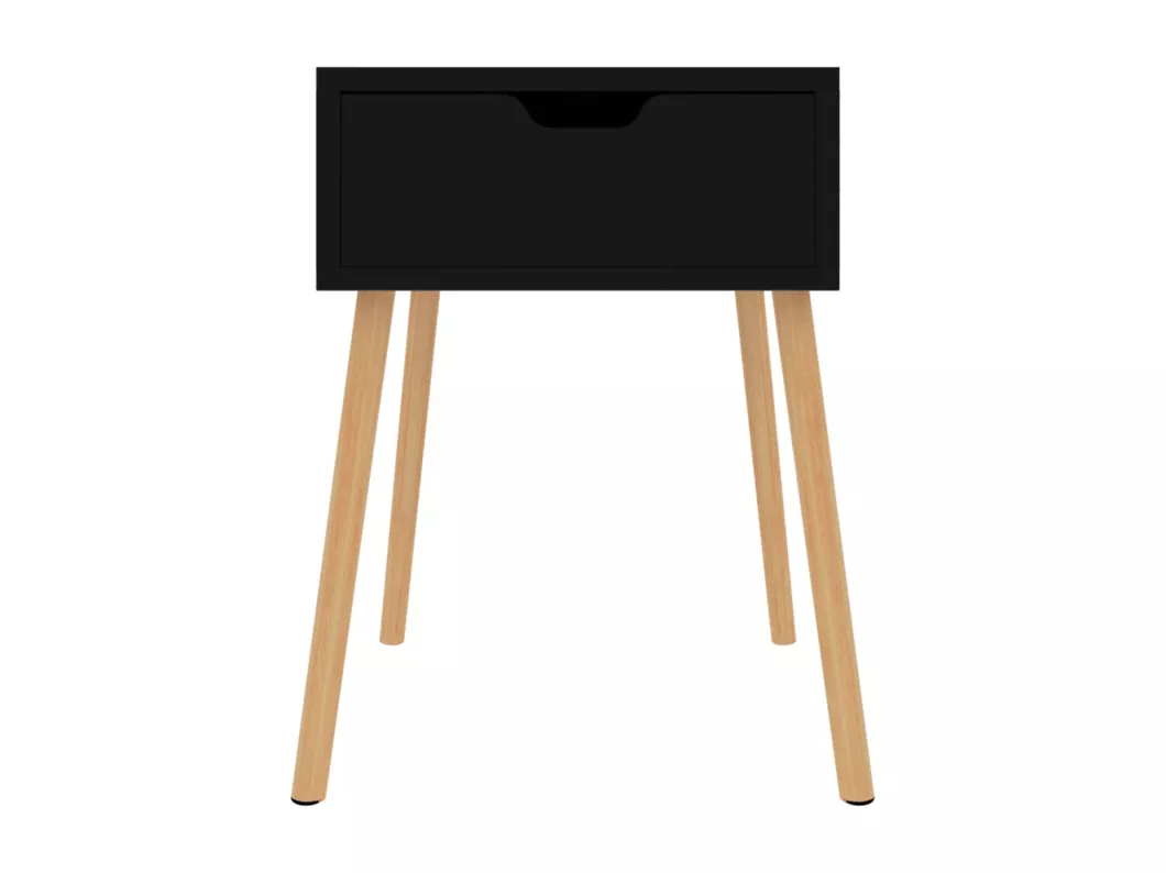 Kauf Unique Nachttisch Hochglanz-Schwarz 40x40x56 cm Holzwerkstoff Preisnachlass