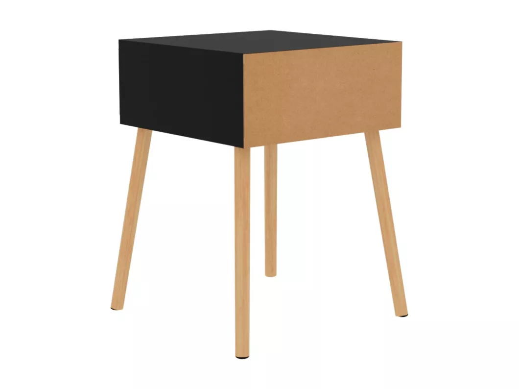 Kauf Unique Nachttisch Hochglanz-Schwarz 40x40x56 cm Holzwerkstoff Preisnachlass