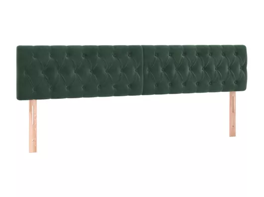 Kauf Unique LED Kopfteil Dunkelgrün 180x7x78/88 cm Samt Weihnachtsangebot