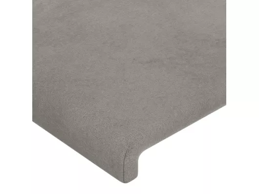 Kauf Unique LED Kopfteil Hellgrau 180x5x118/128 cm Samt Osterangebot