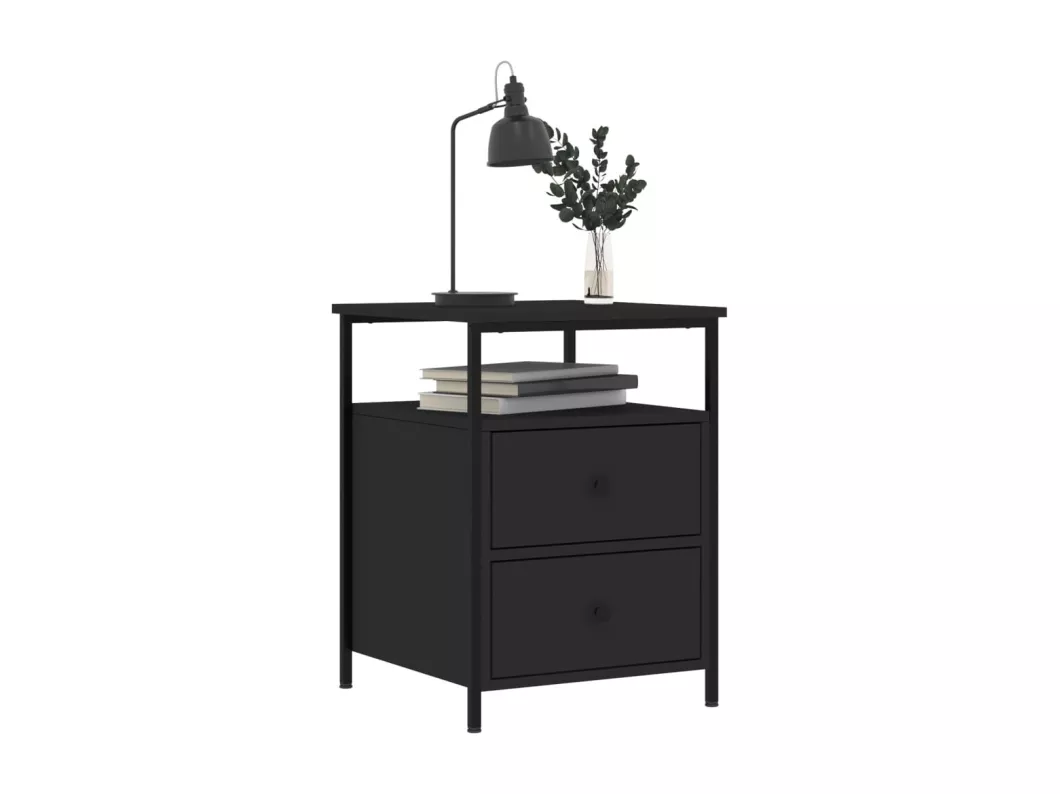 Kauf Unique Nachttisch Schwarz 44x45x60 cm Holzwerkstoff Valentinstagsangebot
