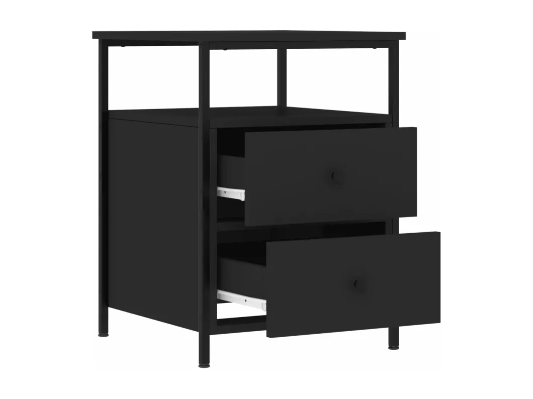 Kauf Unique Nachttisch Schwarz 44x45x60 cm Holzwerkstoff Valentinstagsangebot
