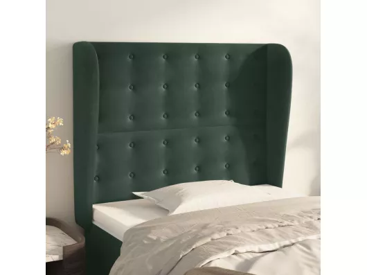 Kauf Unique Kopfteil mit Ohren Dunkelgrün 93x23x118/128 cm Samt