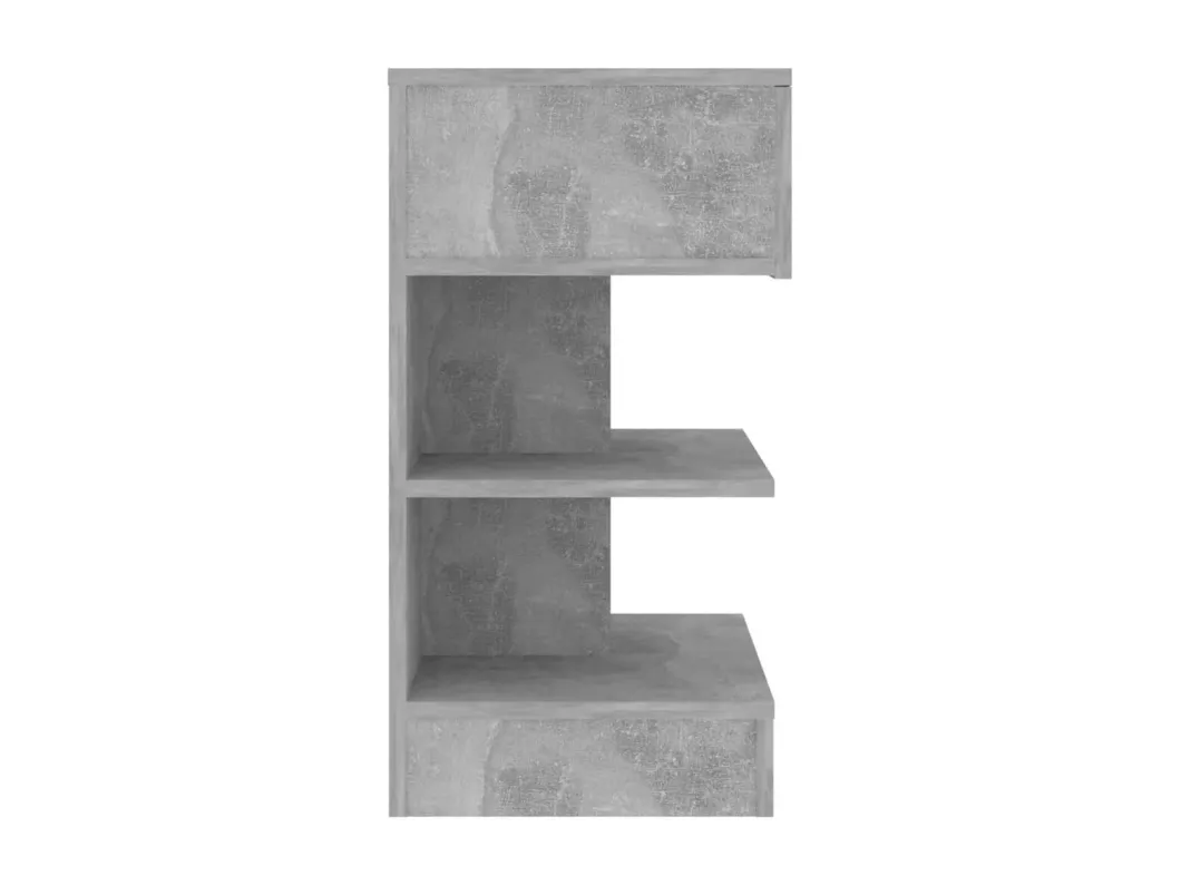 Kauf Unique Nachttisch Betongrau 40x35x65 cm Holzwerkstoff Online Outlet