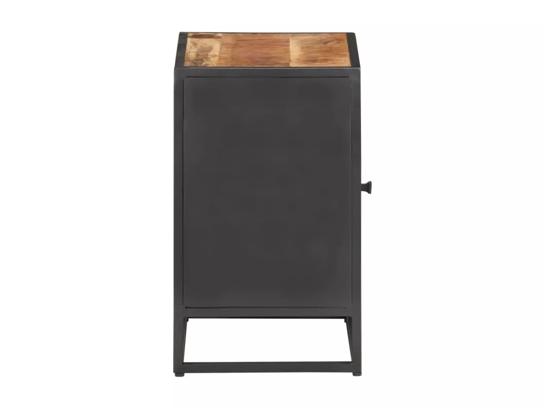 Kauf Unique Nachttisch 40x30x50 cm Raues Mangoholz und Wiener Geflecht Zeitlich begrenztes Angebot
