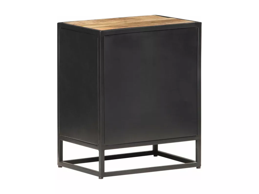 Kauf Unique Nachttisch 40x30x50 cm Raues Mangoholz und Wiener Geflecht Zeitlich begrenztes Angebot