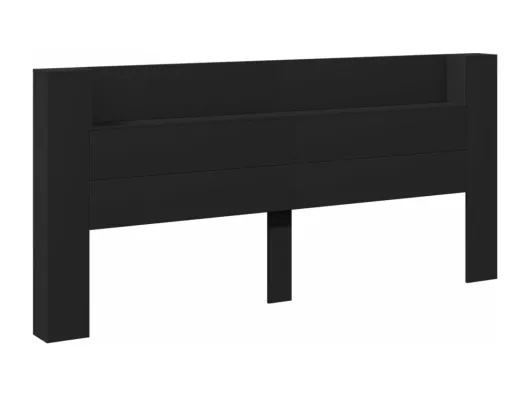 Kauf Unique LED-Kopfteil mit Ablagen Schwarz 220x16,5x103,5 cm Exklusive Angebote