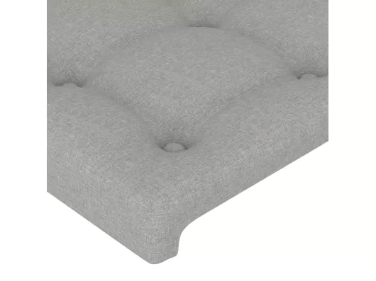 Kauf Unique Kopfteil mit Ohren Hellgrau 183x16x118/128 cm Stoff Räumungsverkauf