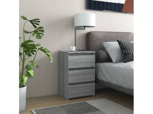 Kauf Unique Nachttische 2 Stk. Grau Sonoma 40x35x62,5 cm Holzwerkstoff
