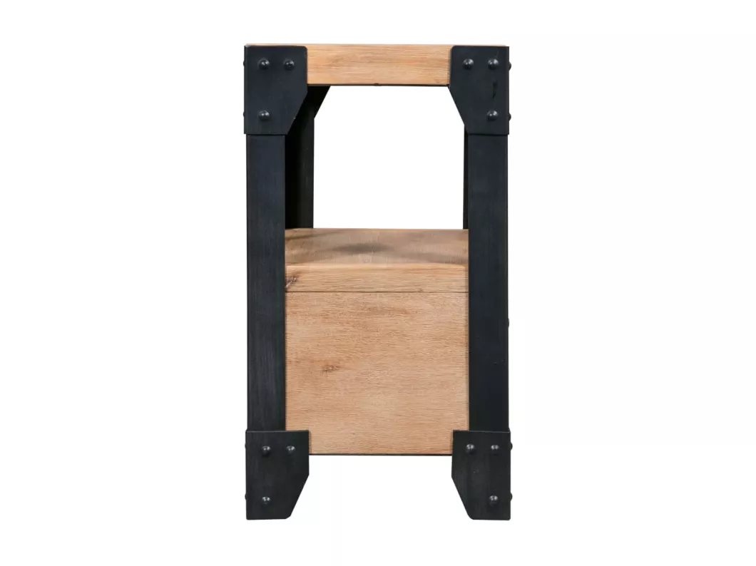 Kauf Unique Nachttische 2 Stk. Akazienholz Massiv Stahl 40 x 30 x 54 cm Tägliche Deals