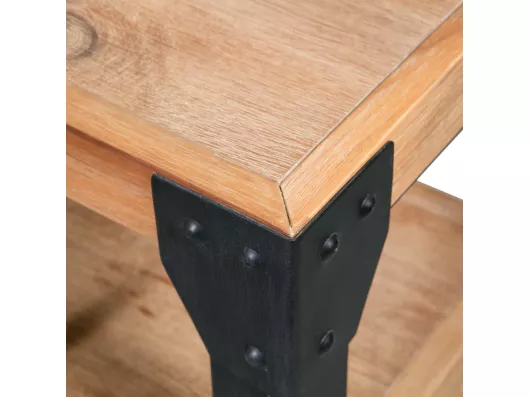 Kauf Unique Nachttische 2 Stk. Akazienholz Massiv Stahl 40 x 30 x 54 cm Tägliche Deals