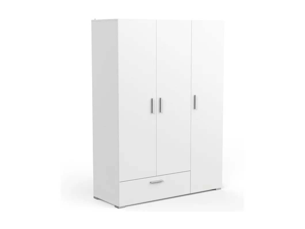 Kauf Unique Kleiderschrank mit 3 Türen, 1 Schublade und Kleiderstange - L134,6 cm