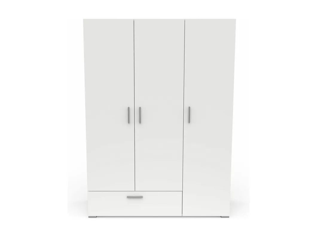 Kauf Unique Kleiderschrank mit 3 Türen, 1 Schublade und Kleiderstange - L134,6 cm Sonderangebote