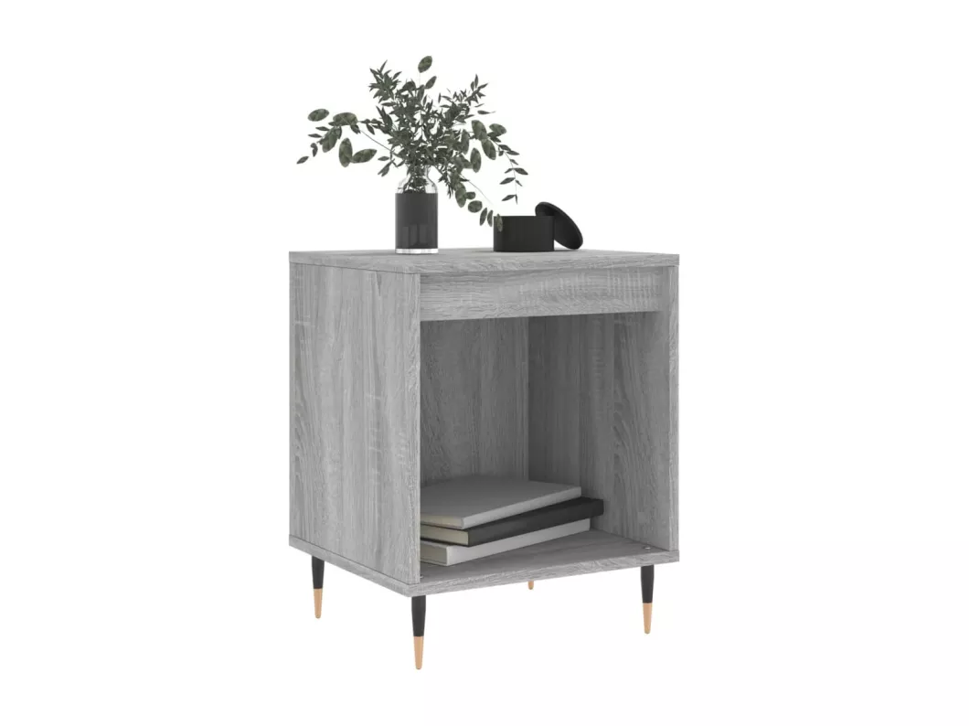 Kauf Unique Nachttische 2 Stk. Grau Sonoma 40x35x50 cm Holzwerkstoff Kostenlose Rückgabe