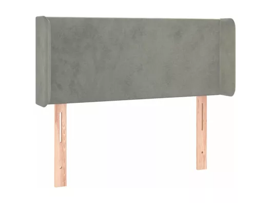 Kauf Unique LED Kopfteil Hellgrau 83x16x78/88 cm Samt Letzte 2 Tage