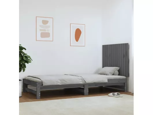 Kauf Unique Wand-Kopfteil Grau 82,5x3x60 cm Massivholz Kiefer