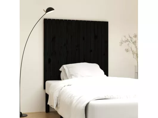 Kauf Unique Wand-Kopfteil Schwarz 108x3x110 cm Massivholz Kiefer