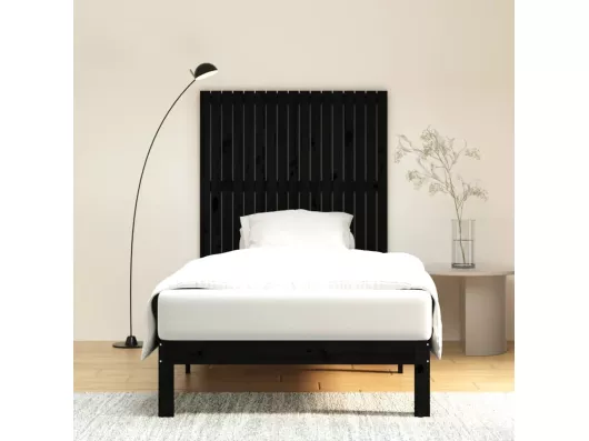Kauf Unique Wand-Kopfteil Schwarz 108x3x110 cm Massivholz Kiefer Bis zu 65% Rabatt