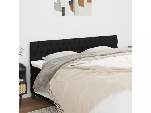 Kauf Unique Kopfteile 2 Stk. Schwarz 100x7x78/88 cm Stoff Super Rabatt