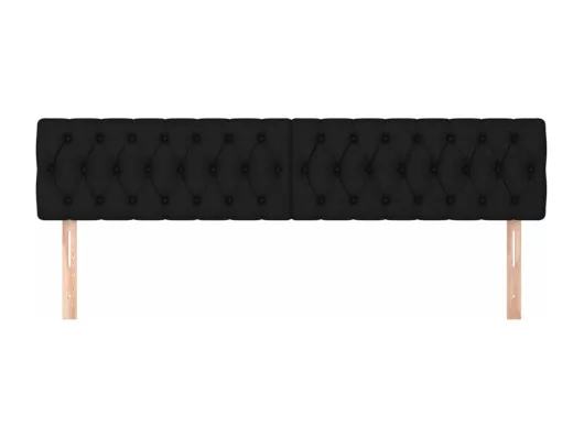 Kauf Unique Kopfteile 2 Stk. Schwarz 100x7x78/88 cm Stoff Super Rabatt