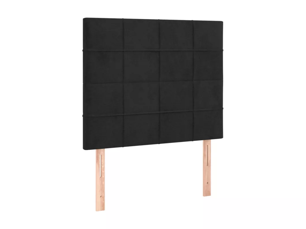 Kauf Unique LED Kopfteil Schwarz 100x5x118/128 cm Samt Speichern exportieren