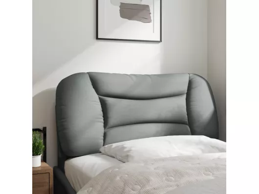 Kauf Unique Kopfteil-Kissen Hellgrau 90 cm Stoff Black Friday Preise