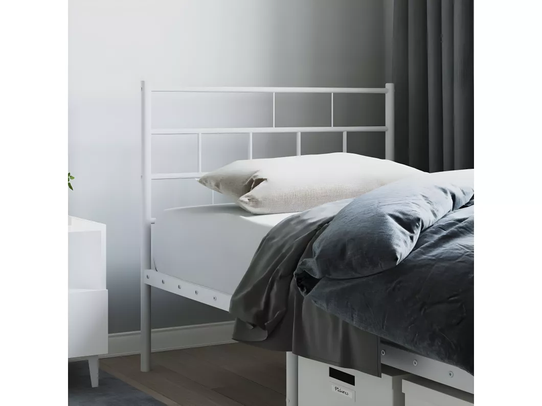 Kauf Unique Kopfteil Metall Weiß 80 cm