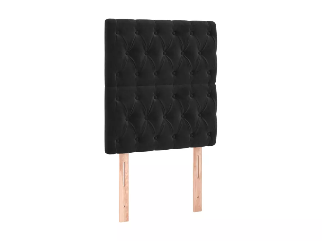 Kauf Unique LED Kopfteil Schwarz 80x7x118/128 cm Samt Fabrik Onlineshop