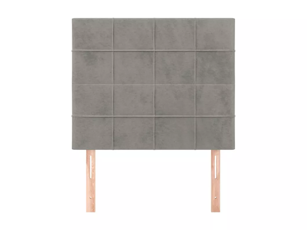 Kauf Unique Kopfteile 2 Stk. Hellgrau 100x5x78/88 cm Samt Versandkostenfrei