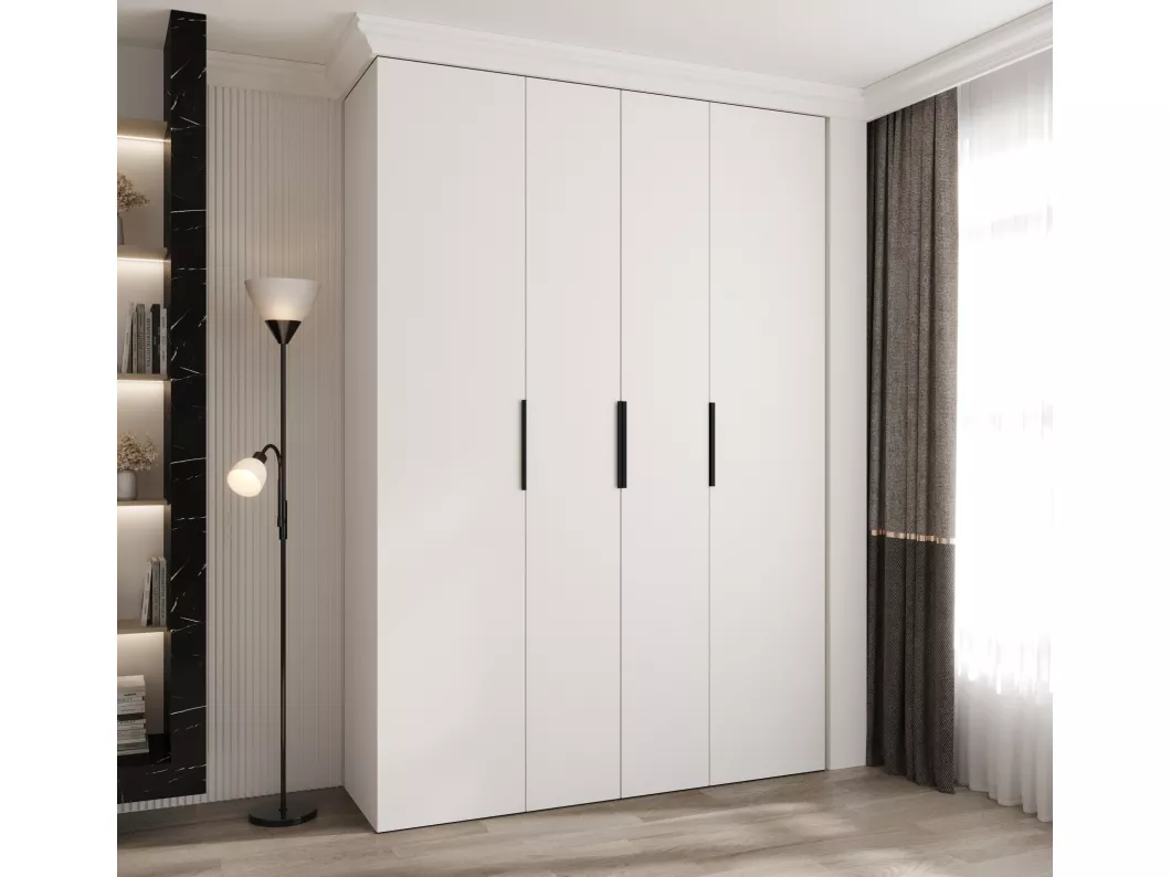 Kauf Unique Drehtürenschrank Como 4 245,5/170/40 4-türig (Weiß/Schwarz) Flash Sale