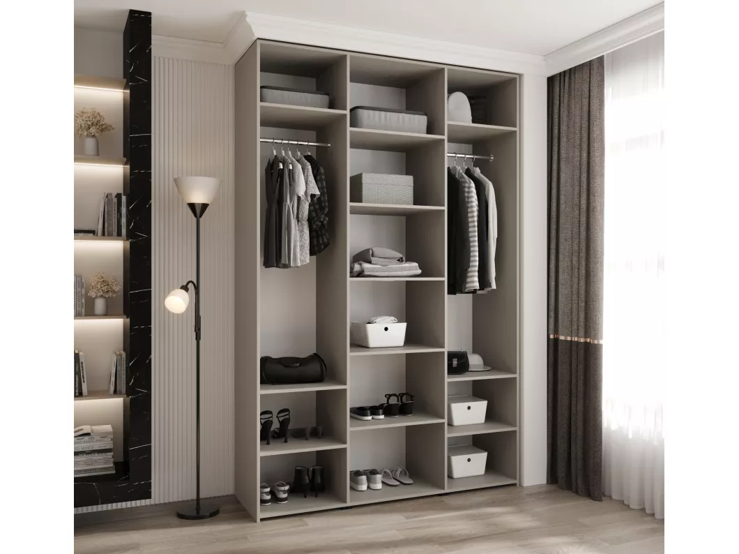 Kauf Unique Drehtürenschrank Como 2 245,5/160/50 3-türig (Kaschmir/Schwarz) Begrenztes Angebot