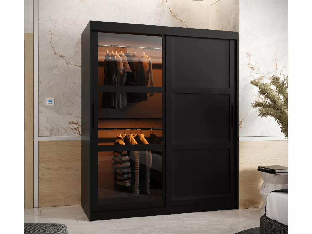 Kauf Unique SCHWEBETÜRENSCHRANK DOME 3 200/150/62 2-türig (Schwarz) Exklusivangebot