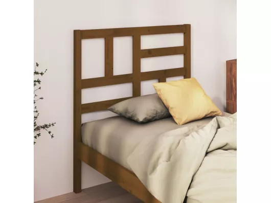 Kauf Unique Kopfteil Honigbraun 81x4x104 cm Massivholz Kiefer Black Friday