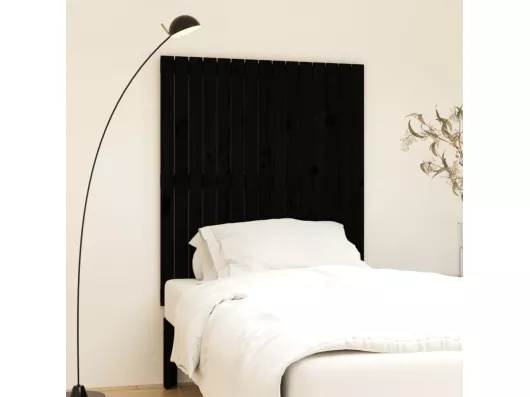Kauf Unique Wand-Kopfteil Schwarz 95,5x3x110 cm Massivholz Kiefer