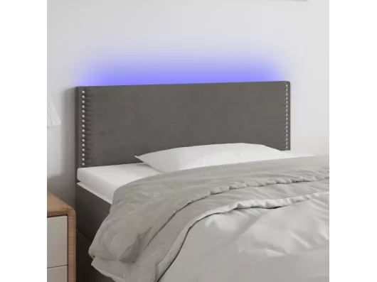 Kauf Unique LED Kopfteil Dunkelgrau 80x5x78/88 cm Samt Vatertagsangebot