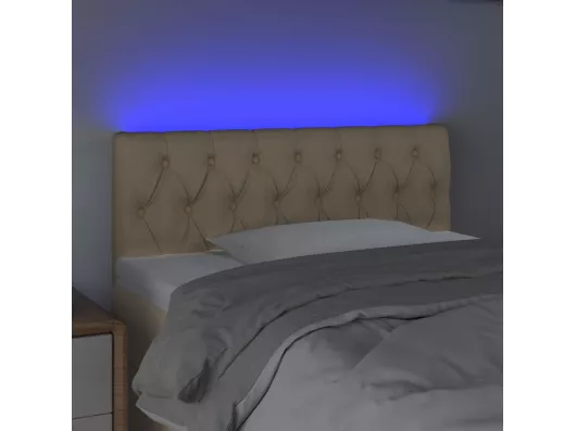 Kauf Unique LED Kopfteil Creme 90x7x78/88 cm Stoff Jubiläumsangebot