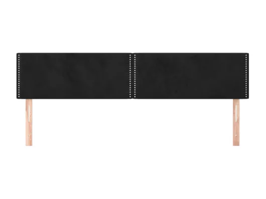 Kauf Unique Kopfteile 2 Stk. Schwarz 100x5x78/88 cm Samt Neueste Mode