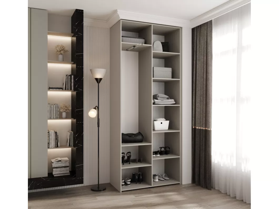 Kauf Unique Drehtürenschrank Como 4 245,5/100/40 2-türig (Kaschmir/Schwarz) Online Outlet