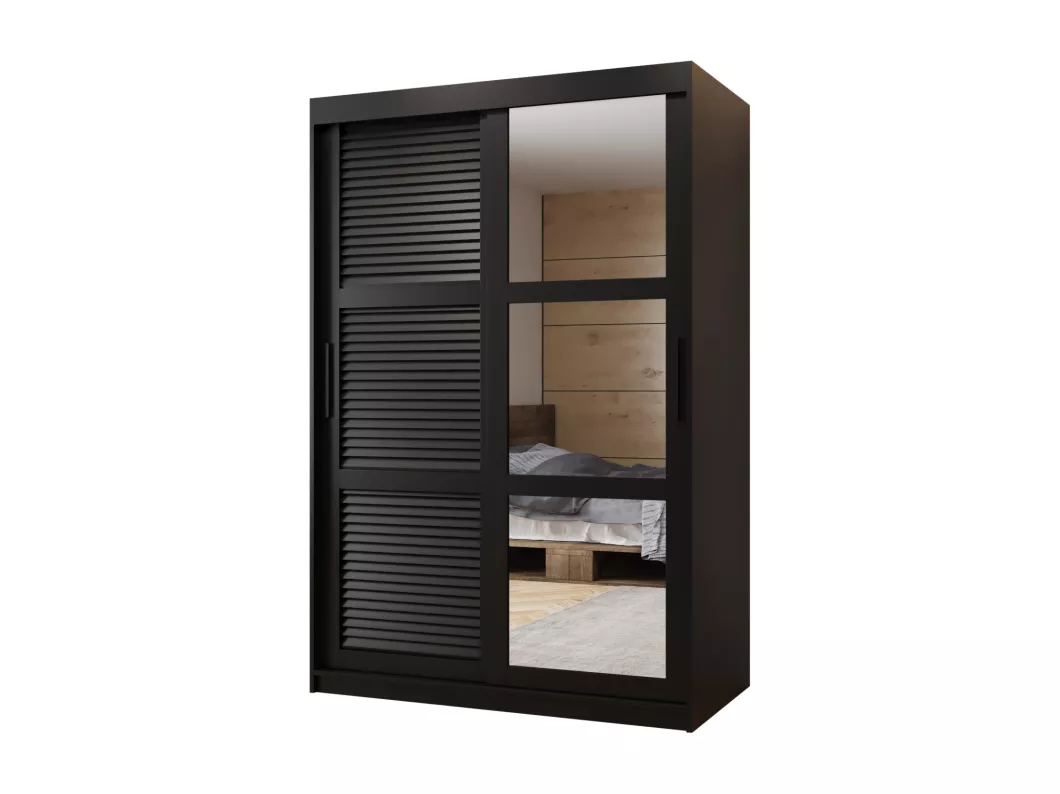Kauf Unique SCHWEBETÜRENSCHRANK ZALUZJA 2 200/120/62 2-türig (Schwarz) Exklusive Angebote