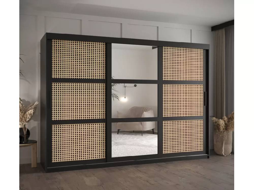 Kauf Unique SCHWEBETÜRENSCHRANK PLECIONKA 2 200/250/62 3-türig (Schwarz) Große Rabatte