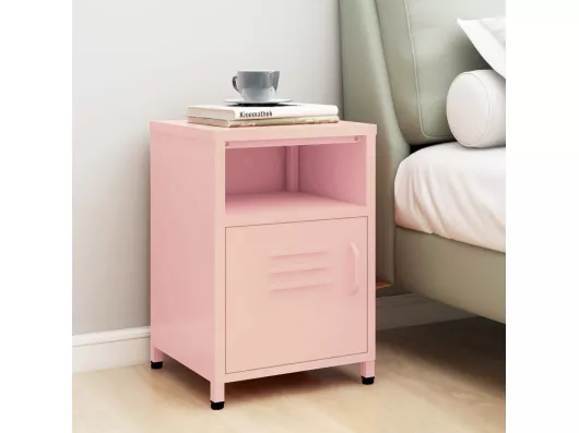 Kauf Unique Nachttisch Rosa 35x35x51 cm Stahl Sonderangebote