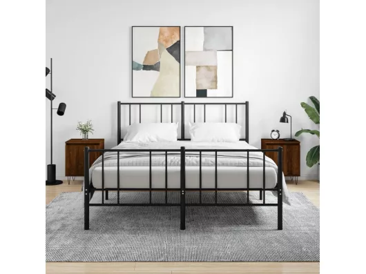 Kauf Unique Nachttische 2 Stk. Braun Eichen-Optik 40x30x50 cm Holzwerkstoff