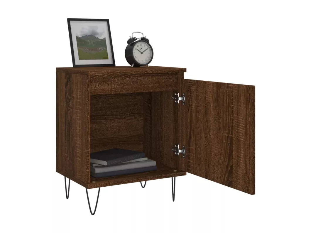 Kauf Unique Nachttische 2 Stk. Braun Eichen-Optik 40x30x50 cm Holzwerkstoff Riesige Ersparnisse