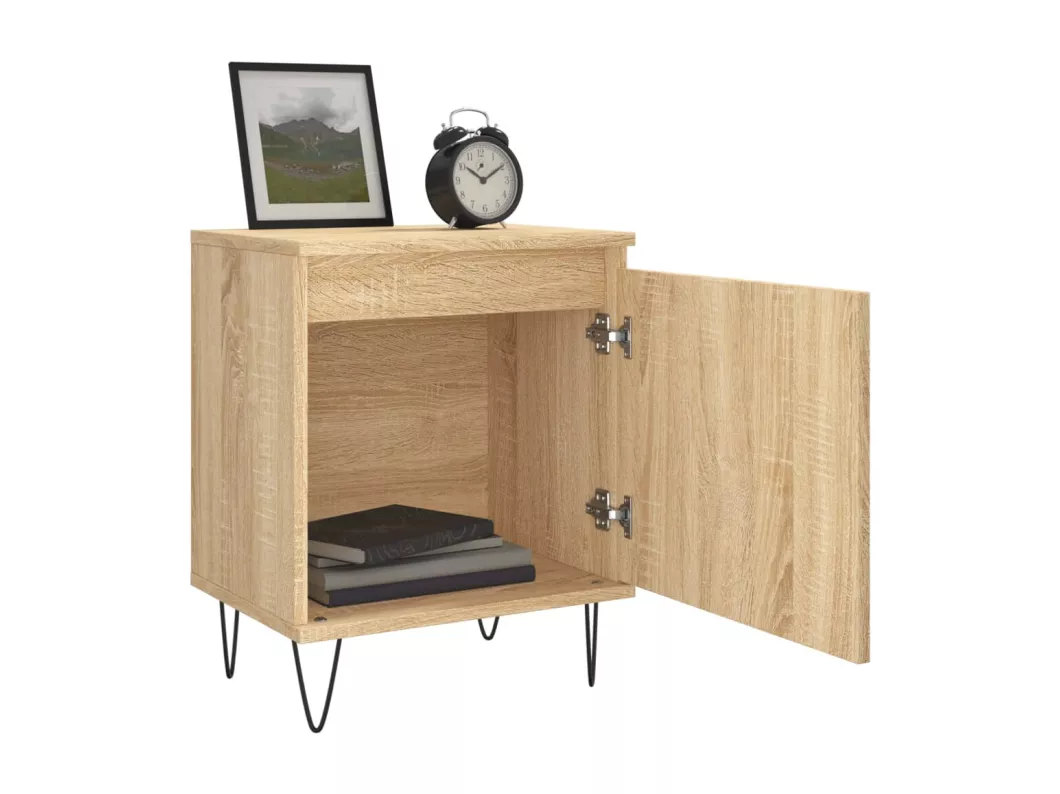 Kauf Unique Nachttische 2 Stk. Sonoma-Eiche 40x30x50 cm Holzwerkstoff Tiefpreis