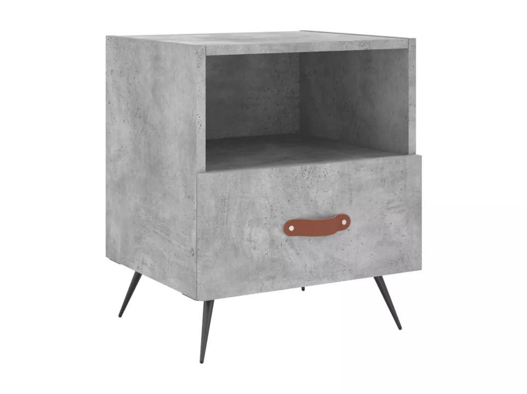 Kauf Unique Nachttische 2 Stk. Betongrau 40x35x47,5 cm Holzwerkstoff Wochenangebot
